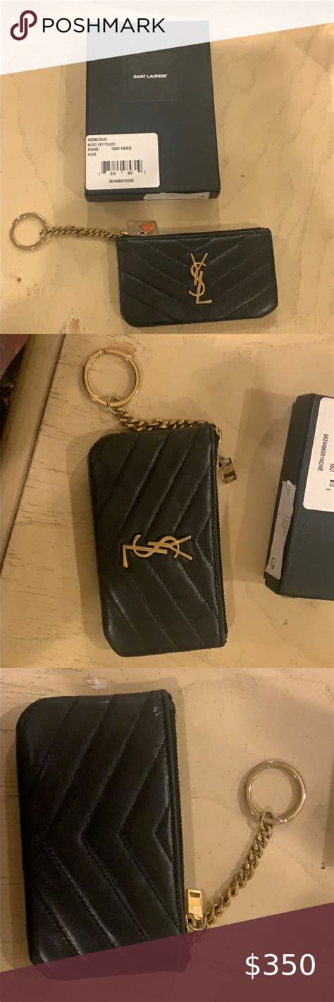 ysl coin purse keychain.